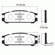 Колодки задні Subaru Legacy II, III, Impreza виробник HI-Q Колодки задні Subaru Legacy II, III, Impreza виробник HI-Q