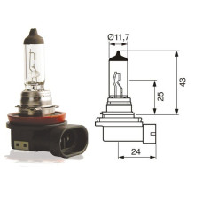 Лампочка галогенова H11 12V55W MAGNETI MARELLI. PGJ19-2 Лампочка галогенова H11 12V55W MAGNETI MARELLI. PGJ19-2
