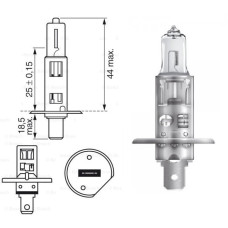 Лампочка галогенова H1 12V55W BOSCH. 1987302011 Лампочка галогенова H1 12V55W BOSCH. 1987302011