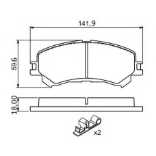 Колодки передні Nissan Qashqai 02.14- FERODO Колодки передні Nissan Qashqai 02.14- FERODO