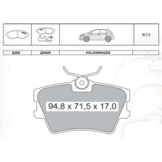 Колодки задні Opel Vivaro. Renault Trafic. VW Transpoter T4 без датчиків виробник INTELLI