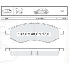 Колодки передні Chevrolet Aveo виробник DAFMI Колодки передні Chevrolet Aveo виробник DAFMI