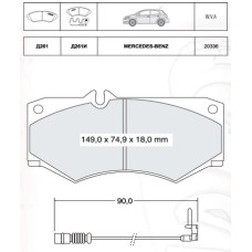 Колодки передні MB 207-410 без датчика виробник INTELLI