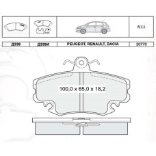 Колодки передні Renault, Peugeot, Kadi виробник INTELLI Колодки передні Renault, Peugeot, Kadi виробник INTELLI