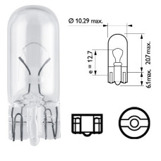 Лампочка безцокольна 12V 5W PHILIPS. 12961CP Лампочка безцокольна 12V 5W PHILIPS. 12961CP