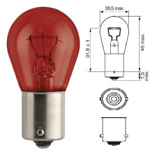 Лампочка одноконтактна з цоколем червона 12V 21W BOSCH. 1 987 302 262 Лампочка одноконтактна з цоколем червона 12V 21W BOSCH. 1 987 302 262