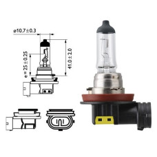 Лампочка галогенова Н8 12V 35W +30% виробник Balaton Лампочка галогенова Н8 12V 35W +30% виробник Balaton