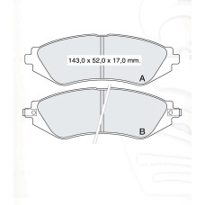 Колодки передні Chevrolet Lacetti, Nubira, Leganza, Nexia, Daewoo Lanos 1.6 16V, з датчиком виробник INTELLI