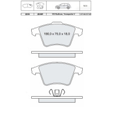 Колодки передні VW Transporter T5 без датчика виробник INTELLI Колодки передні VW Transporter T5 без датчика виробник INTELLI