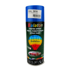Фарба спрей світло синій глянсова RAL 5010 400 ml виробник Balaton Фарба спрей світло синій глянсова RAL 5010 400 ml виробник Balaton