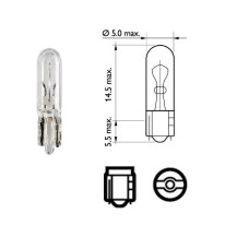 Лампочка безцокольна в щиток приборів 12V 1W PHILIPS. 12521CP Лампочка безцокольна в щиток приборів 12V 1W PHILIPS. 12521CP