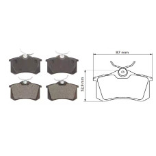 Колодки задні Peugeot 405 87-96. Skoda, Seat Cordoba. Ibiza. Toledo 93-99. VW Golf III. Vento. Passat 88-99. REMSA. 0263.10 Колодки задні Peugeot 405 87-96. Skoda, Seat Cordoba. Ibiza. Toledo 93-99. VW Golf III. Vento. Passat 88-99. REMSA. 0263.10