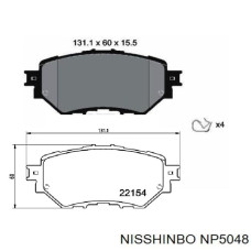 Колодки задні Mazda 3 (13-) USA виробник NISSHINBO