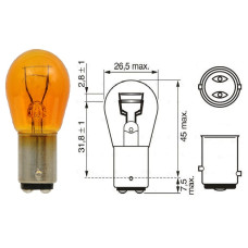 Лампочка двохконтактна з цоколем PY30/8W 12V 30/8W OSRAM. 2357A Лампочка двохконтактна з цоколем PY30/8W 12V 30/8W OSRAM. 2357A