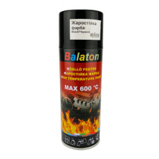Фарба спрей чорна жаростійка Black Fireproof 400 ml виробник Balaton Фарба спрей чорна жаростійка Black Fireproof 400 ml виробник Balaton