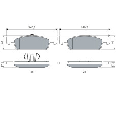 Колодки передні Renault Logan Stepway II, Sandero II, Clso IV, Twingo III, Smart Fortfour, Dacia Logan II.  INTELLI