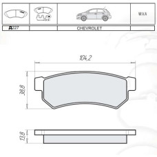 Колодки задні Chevrolet  Lacetti без датчиків виробник INTELLI